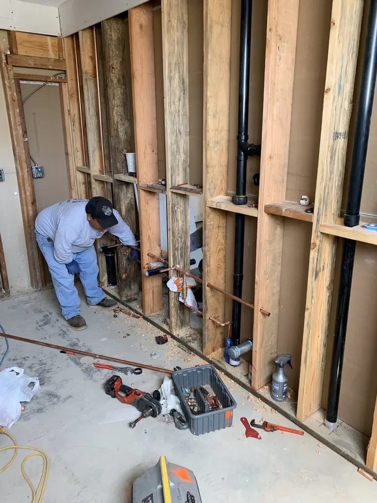 Commercial rough-in plumbing for Water Heater Replacement in East Groton